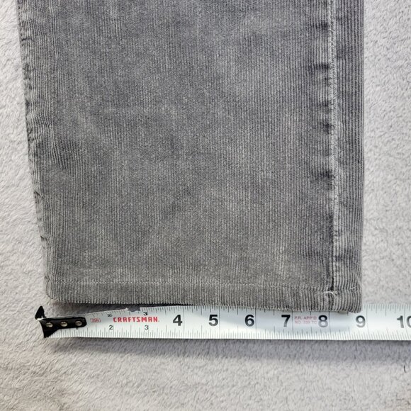Adriano Goldschmied Pants Mens 36x32 Gray Corduroy The Protege Straight Leg USA - Picture 8 of 12